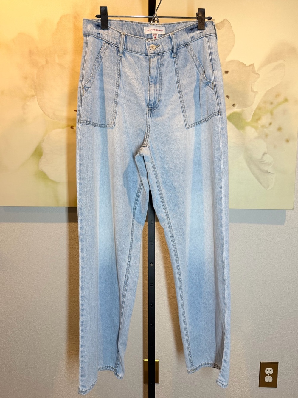 Lucky Brand Wide Leg Patch Pocket Jeans
